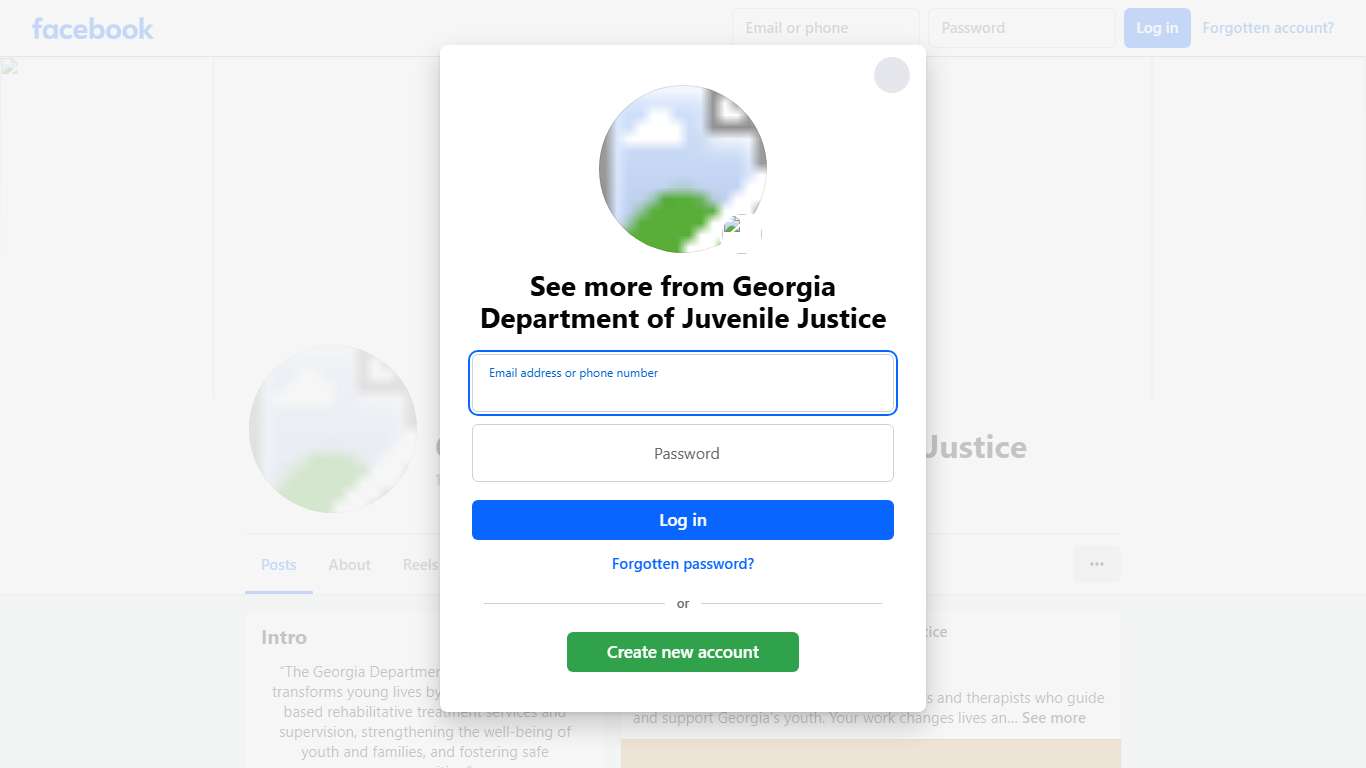 Georgia Department of Juvenile Justice Facebook